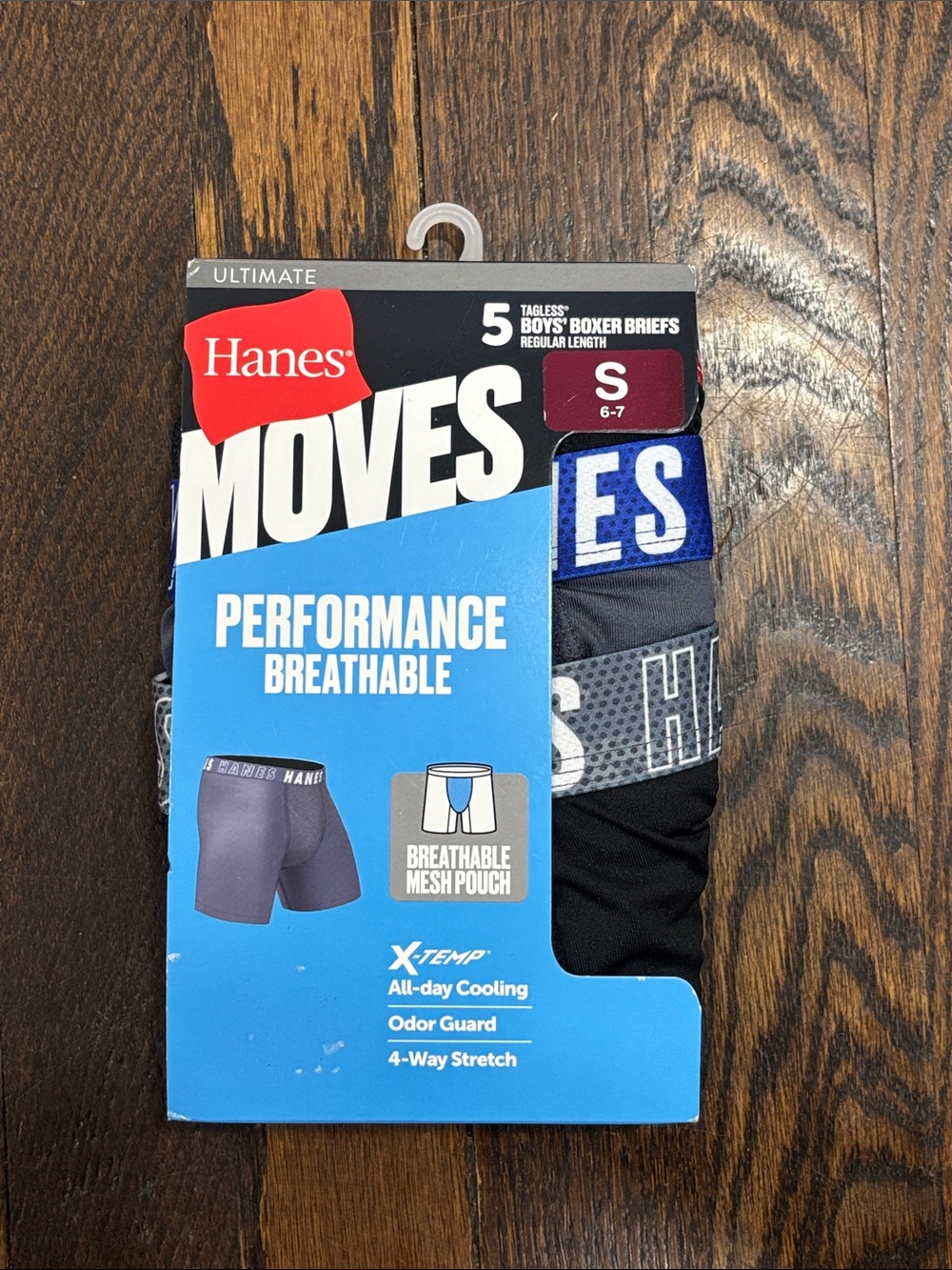 Hanes boys Performance Breathable Boxer Briefs size 6/7